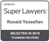 Rated by | Super Lawyers | Ronald Yoosefian | Selected in 2019 Thomson Reuters