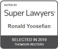 Rated by | Super Lawyers | Ronald Yoosefian | Selected in 2019 Thomson Reuters